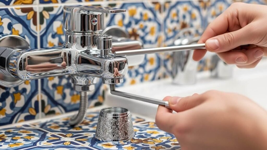 Étape 2 Retirer la Poignée du Mitigeur