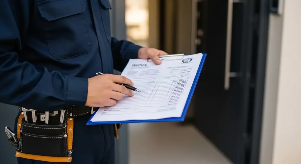 Devis détaillé d'un serrurier au Maroc avec tarifs en dh